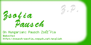 zsofia pausch business card